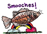 Smooches fish. Stupid Fish series, Volume 1. Marker and digital.